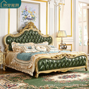 royal Luxurious Italian genuine leather king size beds